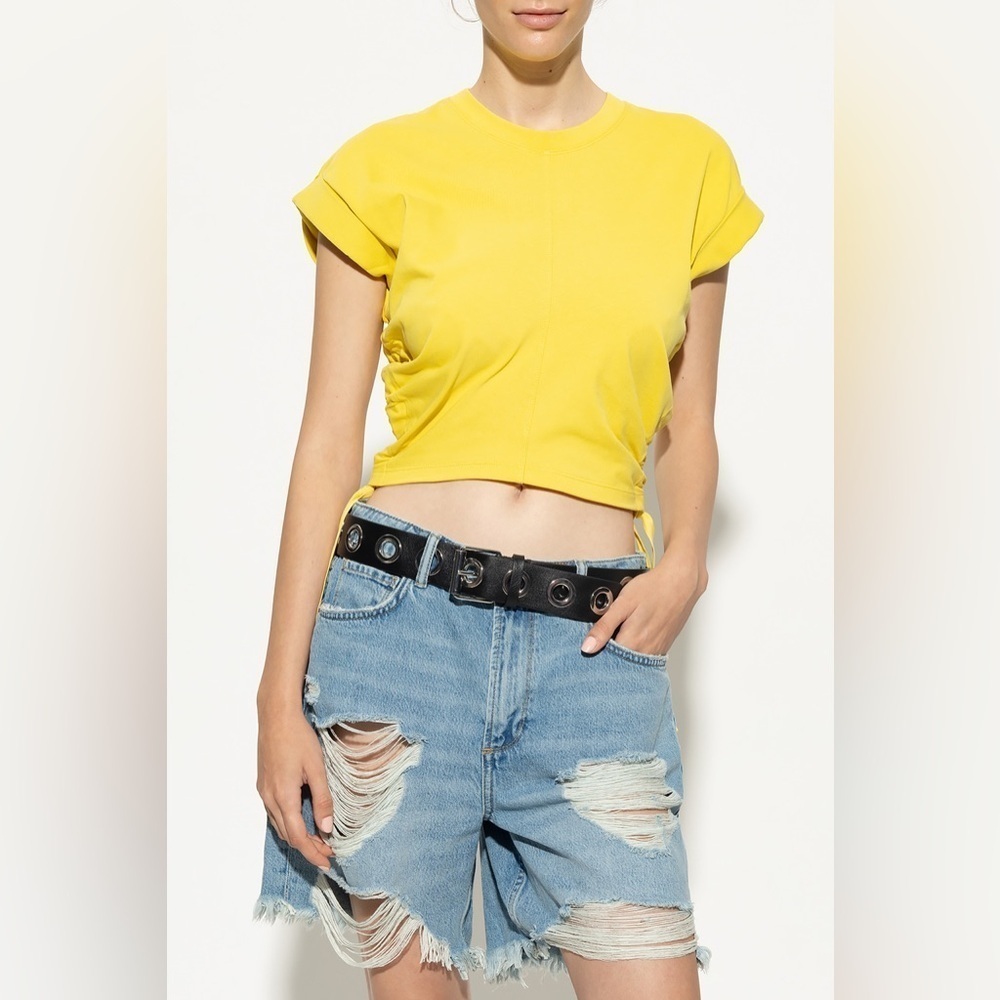 All Saints Mira Tee in Color Sunny Lime Green Size M